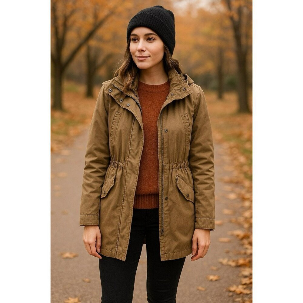 Banana Republic Jacket Womens Small Olive Green Utility Field Military Pockets